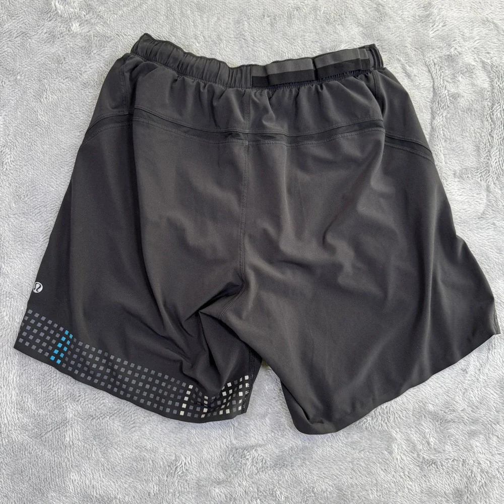 Lululemon Athletic Shorts Mens Small Black Blue 6.5